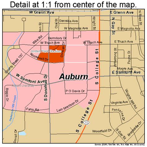 downtown auburn al map